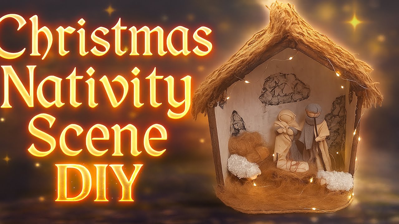Cozy Handmade Nativity Scene | Warm Rustic Christmas Decor DIY