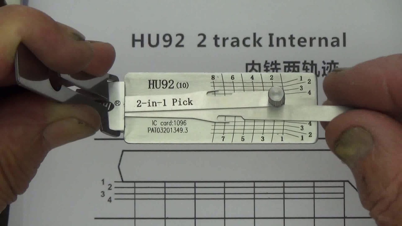 Lockmall Lishi HU92 v.3 2-in-1 Pick/Decoder Tool