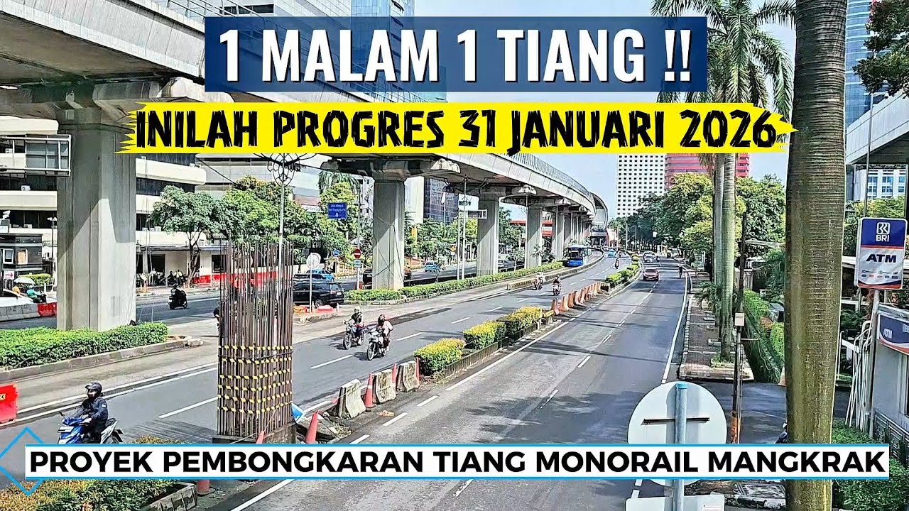 Update Terkini❗️Pembongkaran Tiang Monorail Mangkrak 31 Januari 2026