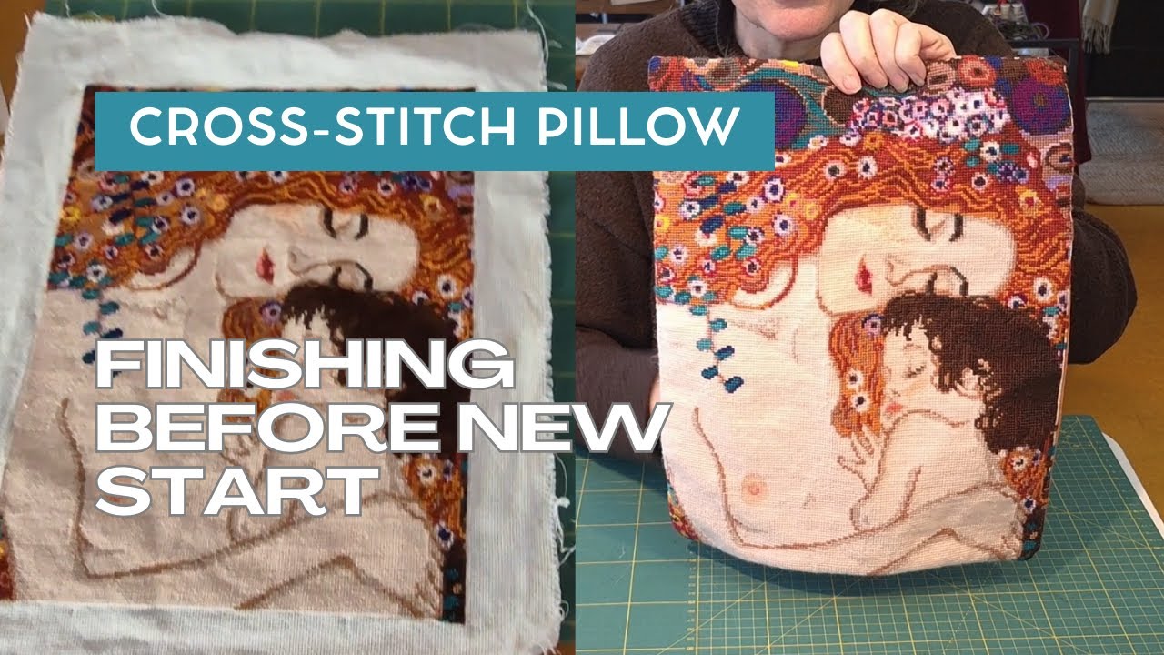 Finishing a crossstitch project and using leftover yarn | Textile Process & Project