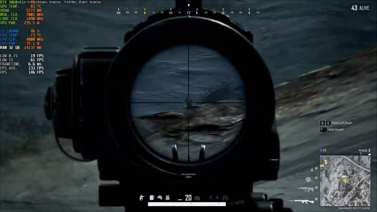 PUBG - i5 10400F - RTX 3060 Ti - 32 GB RAM