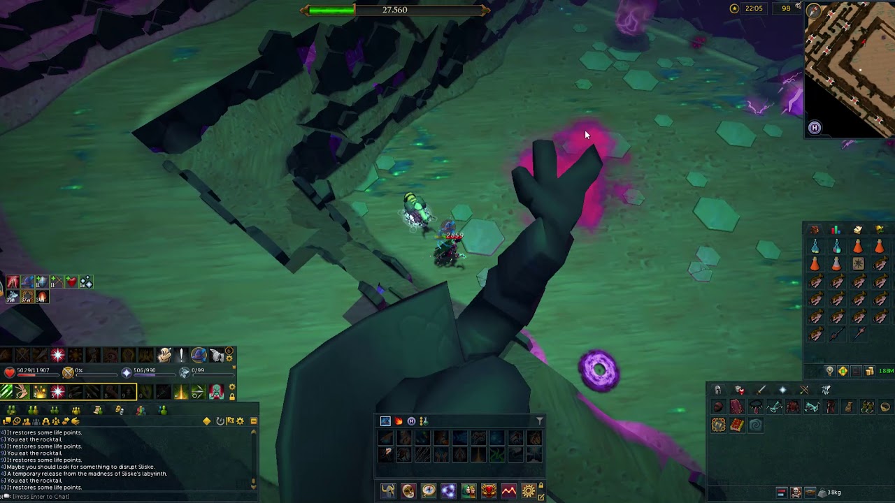 RuneScape- Sliske's Endgame bossfight (with end cutscene)