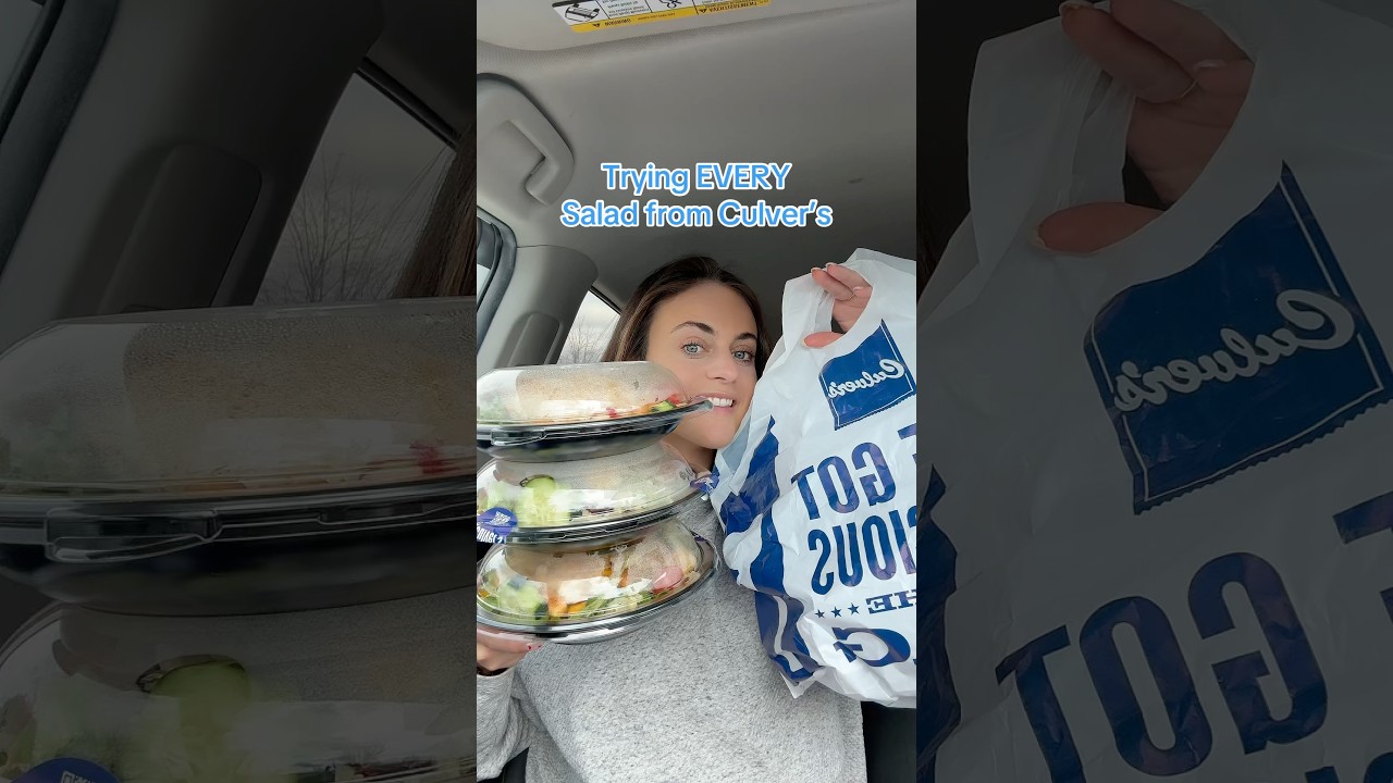 Trying EVERY Salad from Culver’s 💙🥗