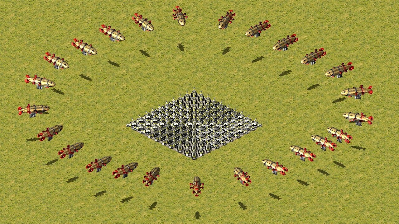 AA Units surrounded by Kirovs - Red Alert 2