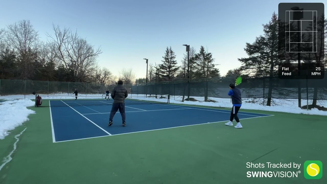 12.18.25 Fan/Bright/Qi/Chigua Winter Center Court Rallies after snow removal 😁