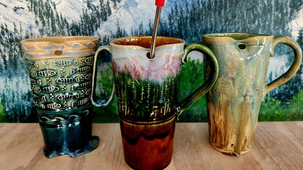 Pottery Travel Straw Tumbler that Fits in a Car Cup Holder (handbuilt tutorial)!