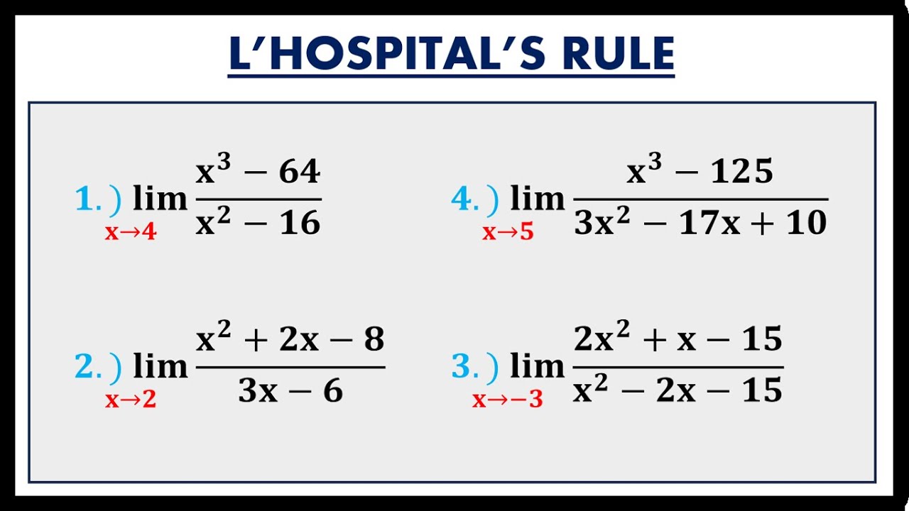 SOLVING INDETERMINATE LIMITS USING L'HOSPITAL'S RULE || BASIC CALCULUS
