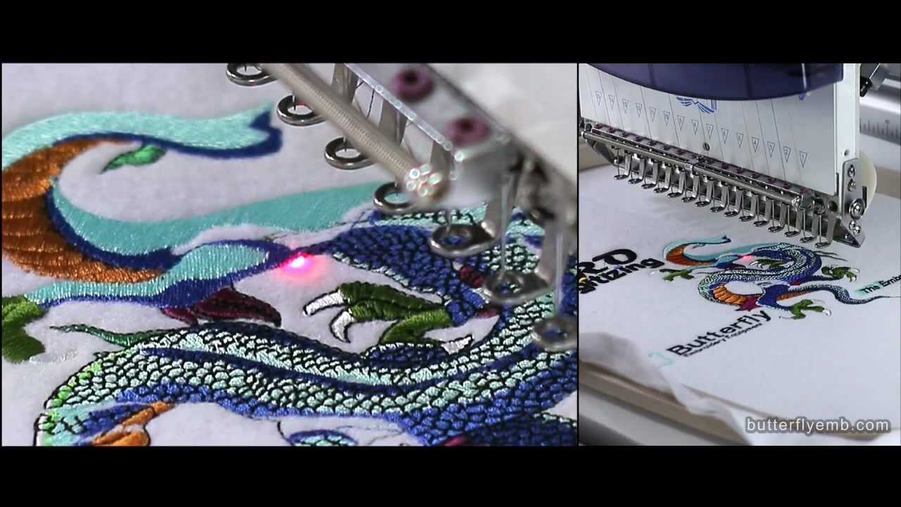 Sew the DRAGON! - 80,000 stitch embroidery 2 HOURS sewing - on a Butterfly Embroidery machine