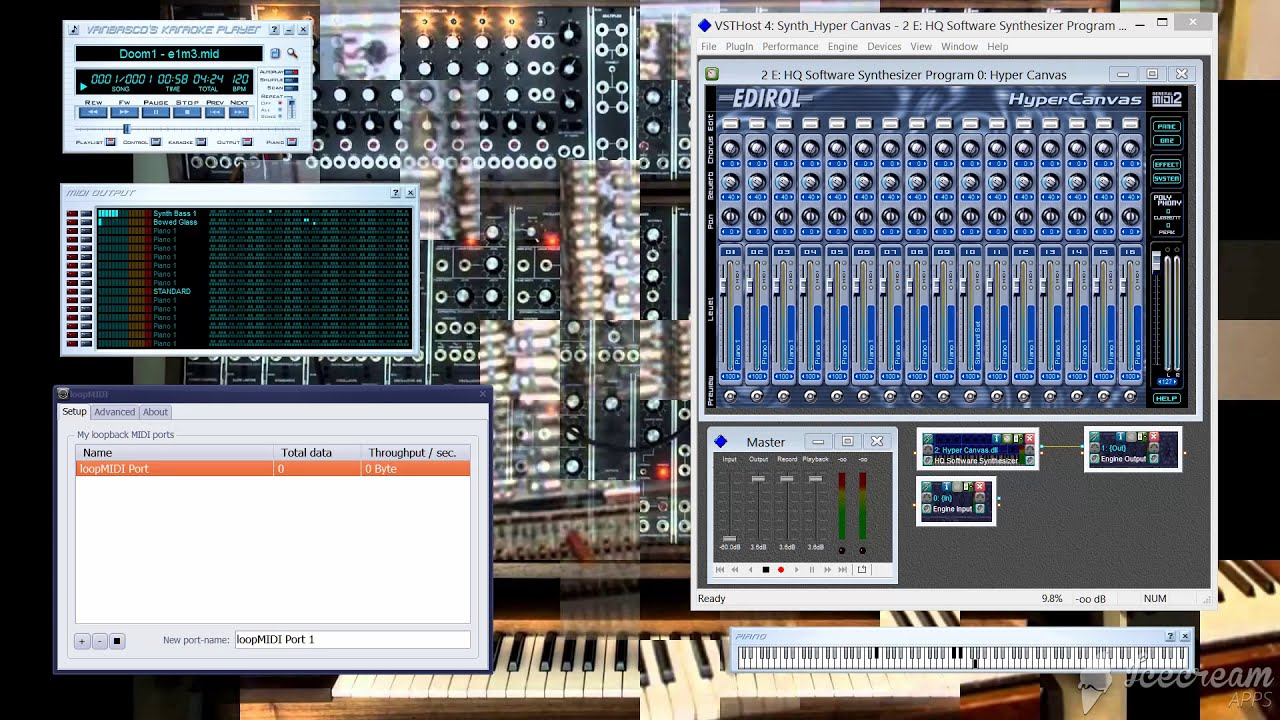 Doom 1 MIDI E1M3 on Edirol HQ Hyper Canvas GM2