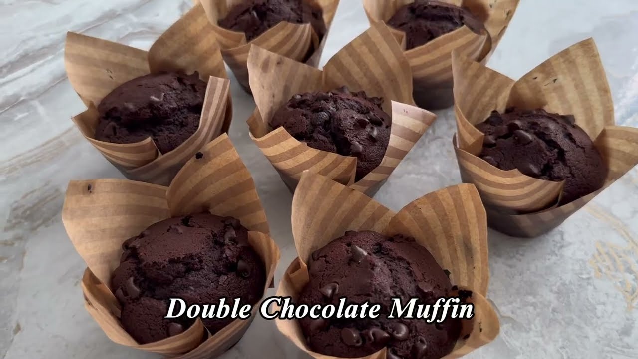 🍫طريقة عمل مافن الشوكولا /Double Chocolate Muffins Recipe