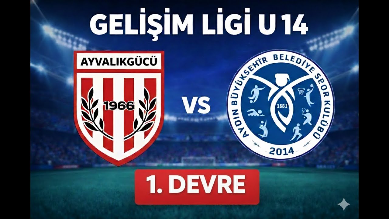 U14 Gelişim Ligi | Ayvalıkgücü Bld. Spor 1–1 Aydın Büyükşehir Belediye Spor (İlk Yarı)