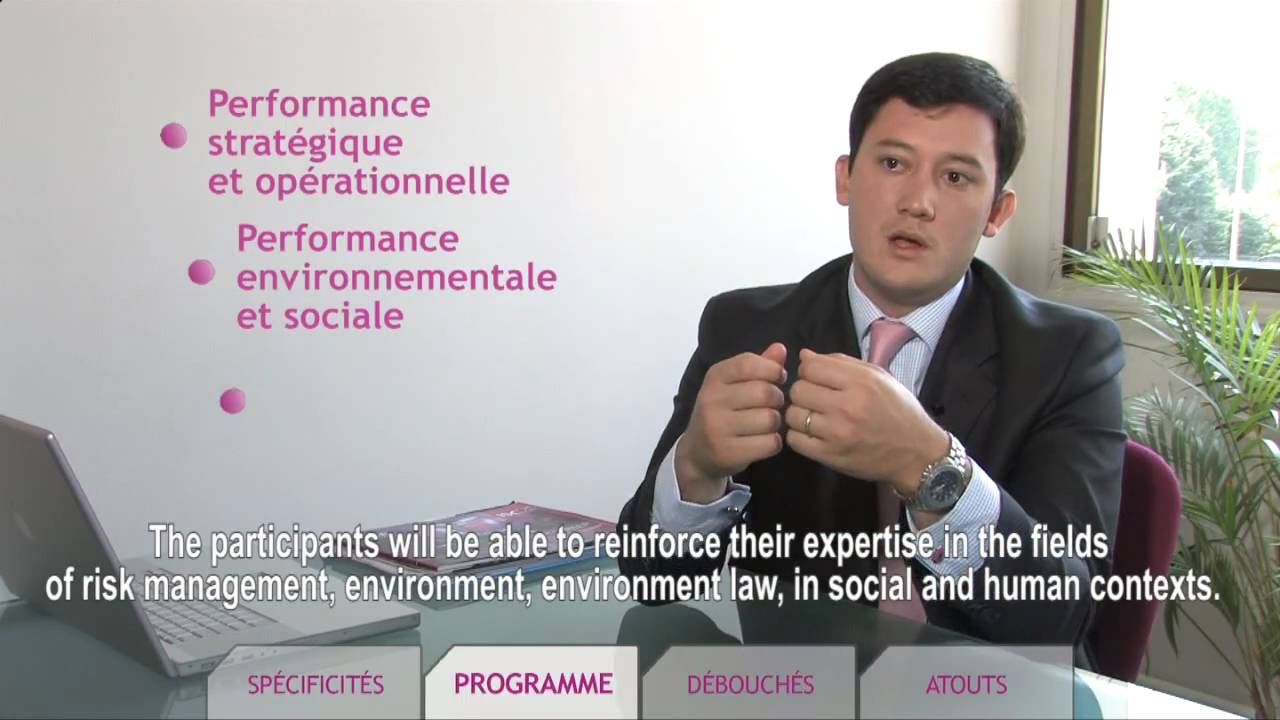 ISC PARIS Sp&eacute;. Management de la performance durable, dirig&eacute;e par M. Durand