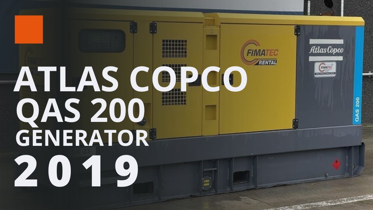 Atlas Copco QAS 200 generator | 2019 | 2,219 hours | Used Atlas Copco QAS 200 for sale