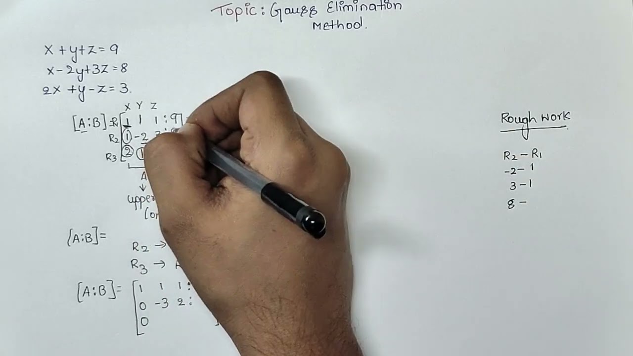 gauss elimination method  | Matrices |  All Universities