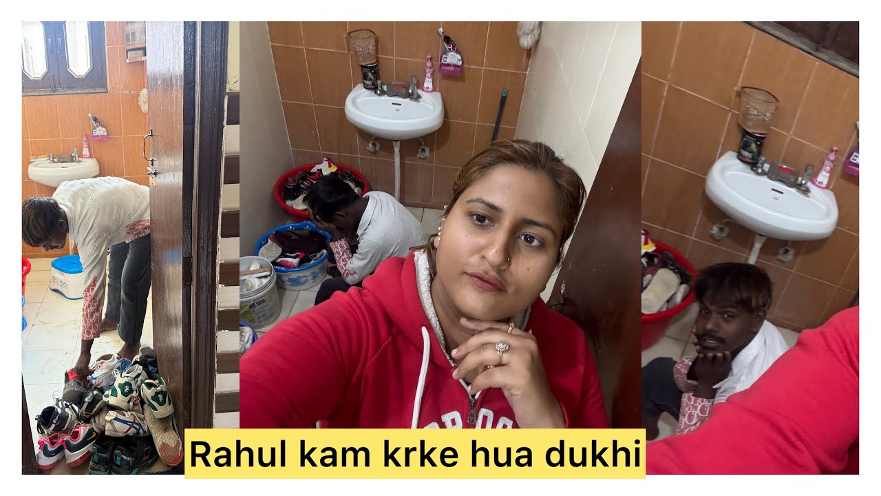 Rahul kam krke hua dukhi dekho full vloh dhone pde jutte 🤣
