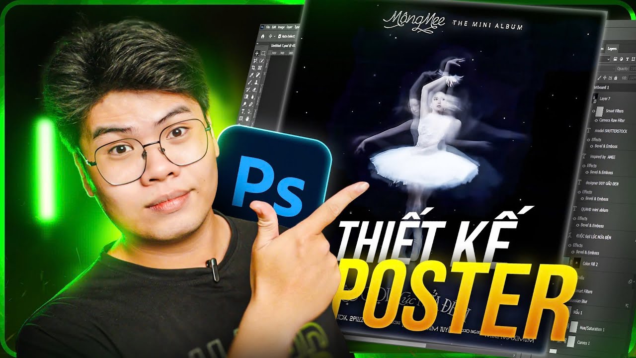 Từ A-Z c&aacute;ch THIẾT KẾ POSTER album mlem như Amee, tưởng kh&oacute; ai d&egrave; | QuạHD