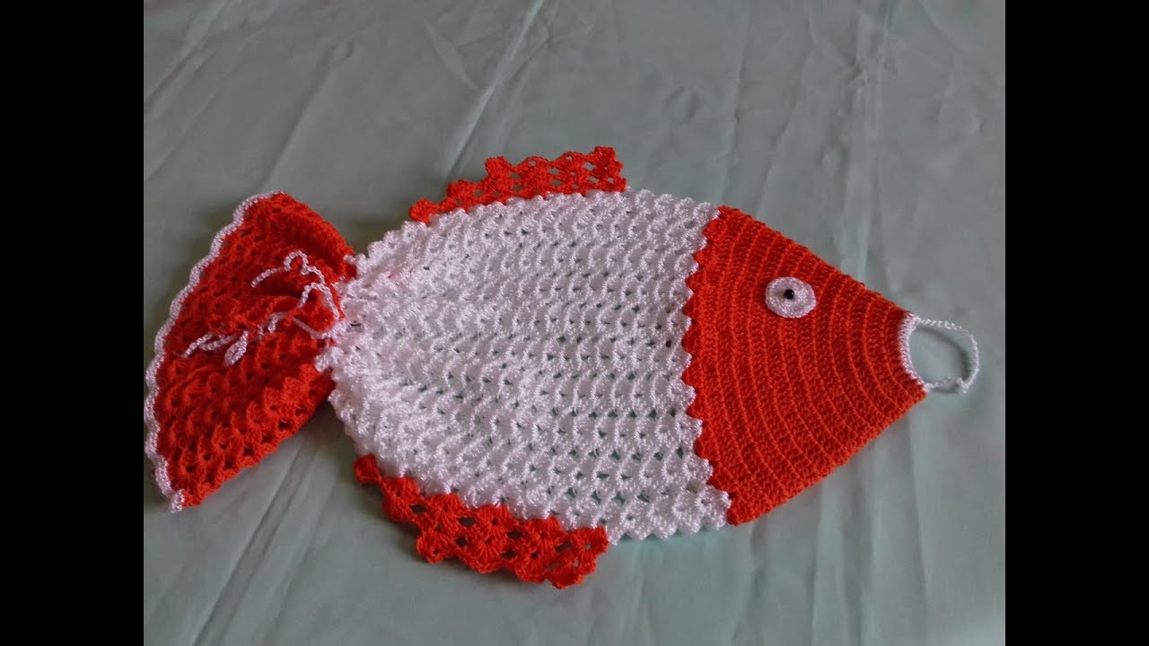 PUXA-SACO EM CROCHÊ - PASSO A PASSO! MUITO LINDO!!! CROCHET FISH | PESCADO CROCHET