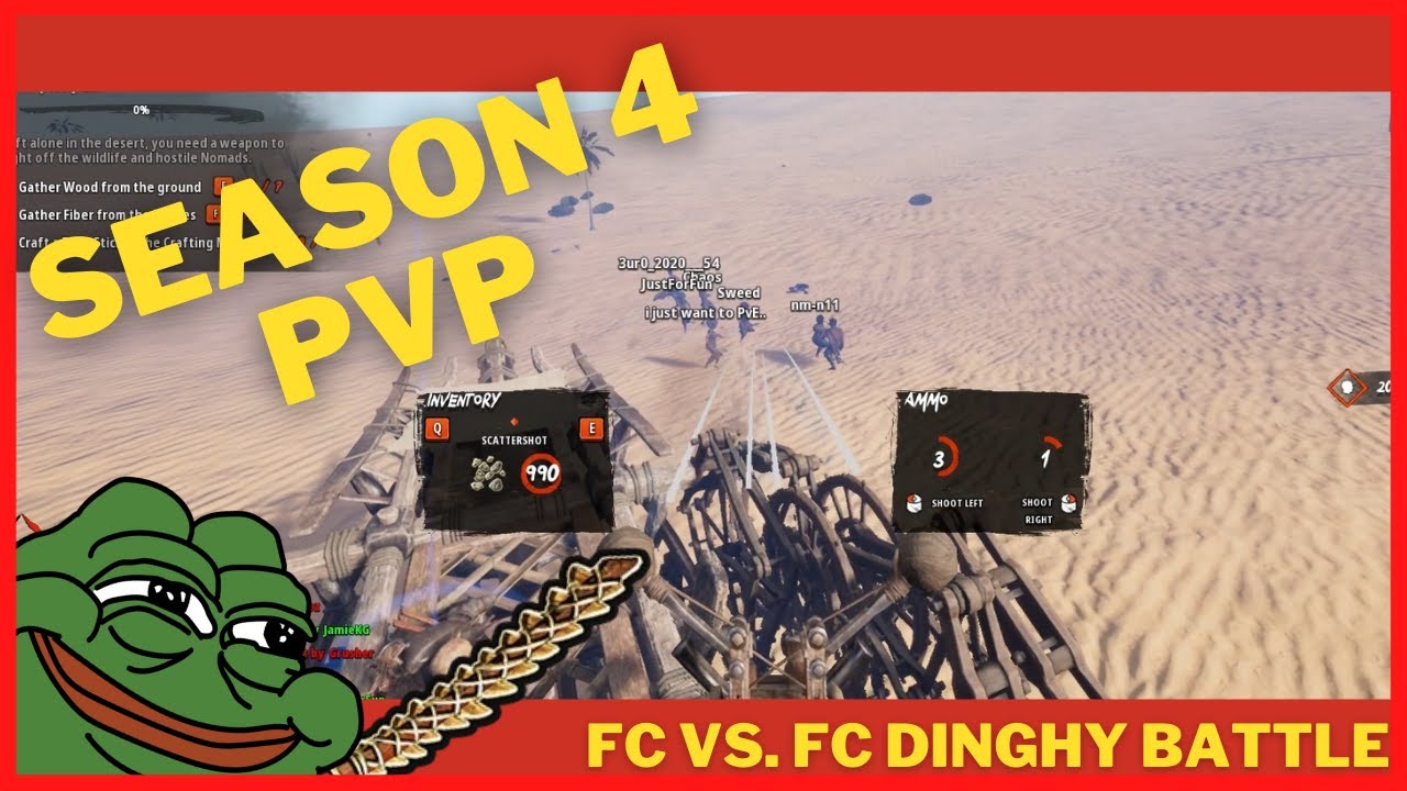 Last Oasis Season 4 PvP - FULL CONTROL Dinghy vs  Dinghy Testfight