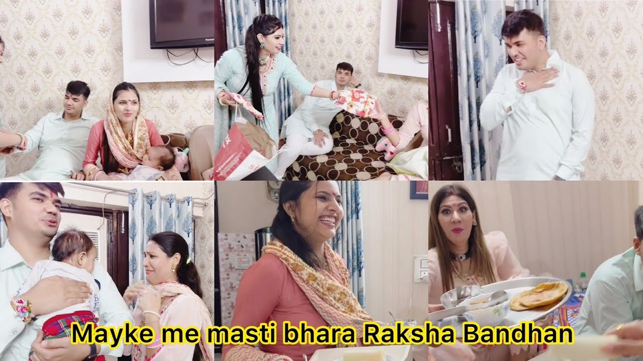 Mayke me bhatije k sath first Raksha bandhan|kitni masti kari sabne aaj 🤣
