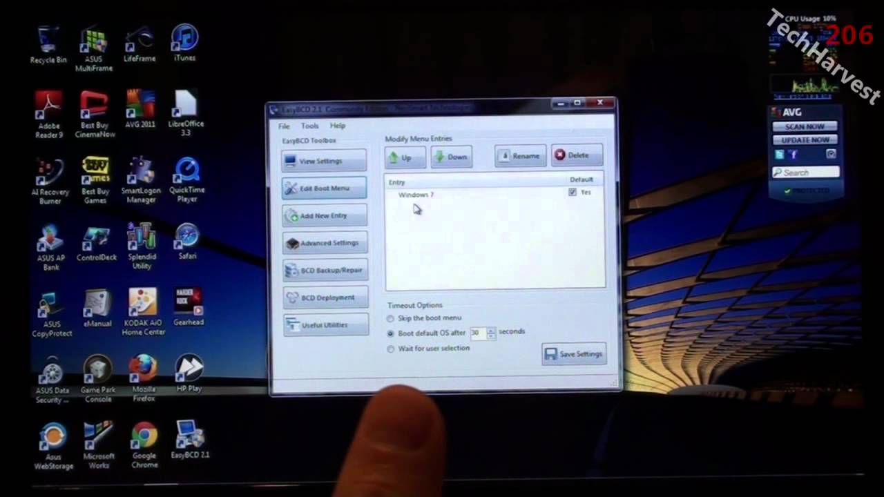 Удаление Ubuntu Linux с компьютера с двойной загрузкой Windows — EasyBCD