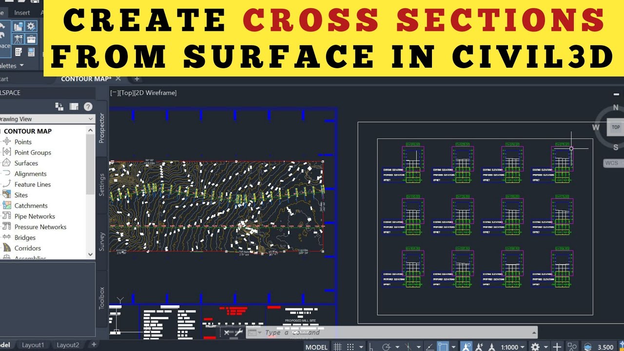 CROSS SECTIONS in Civil 3D || Civil 3D Road Design for beginners in 2025