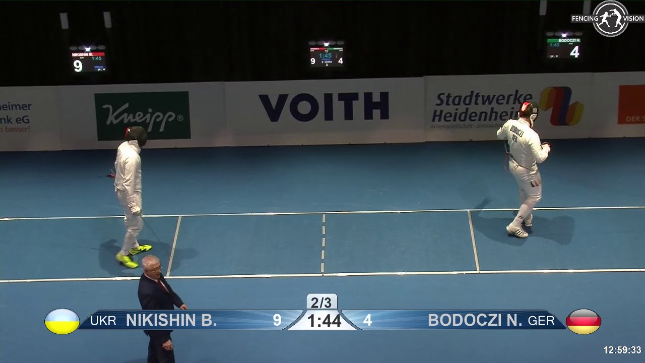 2019 108 T64 32 M E Individual Heidenheim GER WC BLUE BODOCZI GER vs NIKISHIN UKR
