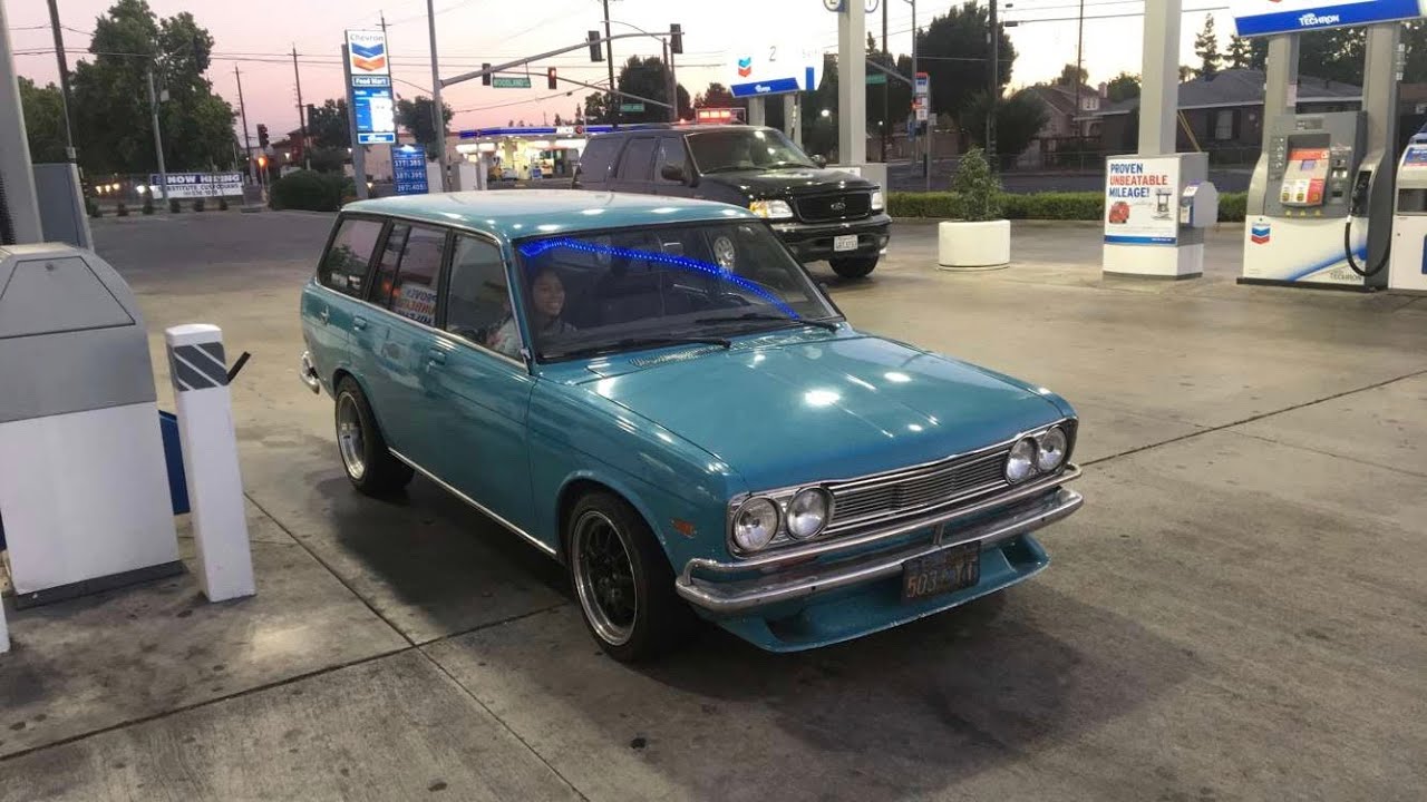 Rippin the 1971 Datsun Wagon KA24E