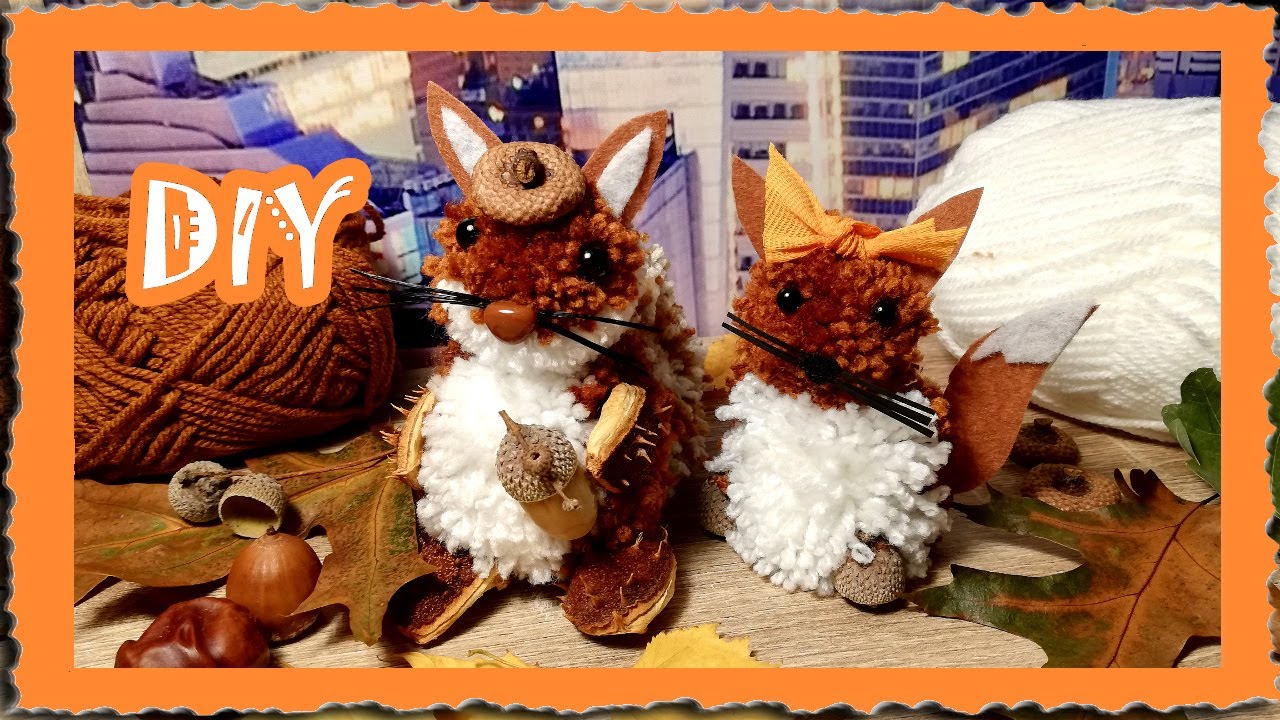 DIY - Pompon 🧶 Eichhörnchen🐿 🍁& Fuchs 🦊mit Pompon- Maker ✂