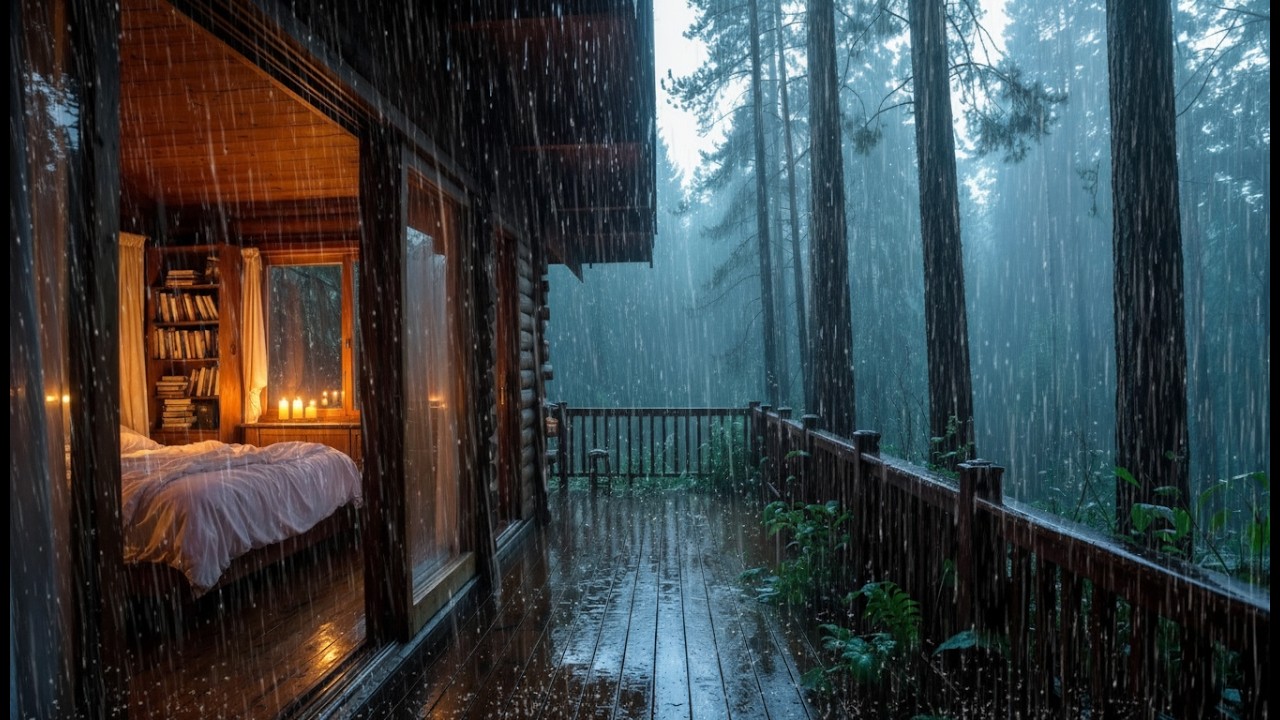 Best Rain Sounds 🌧️ Cozy Forest Cabin Rain For Deep Sleep | The Daily Rain Sounds