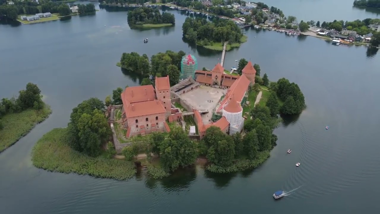 Trakai Castle from the Sky - Stunning Drone Views Over Lake Galvė | Drone Footage | Lithuania 🇱🇹