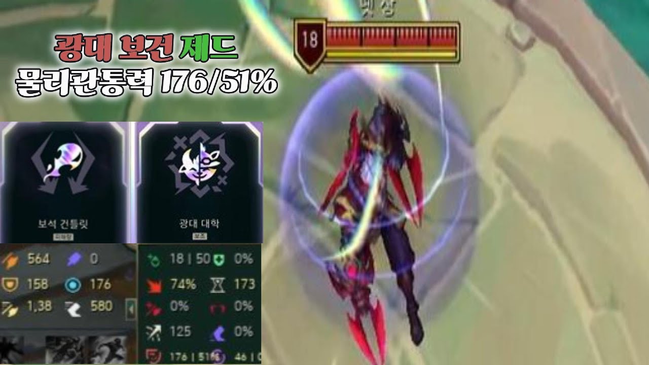광대보건제드 물리관통력 176/51% [롤  아레나]