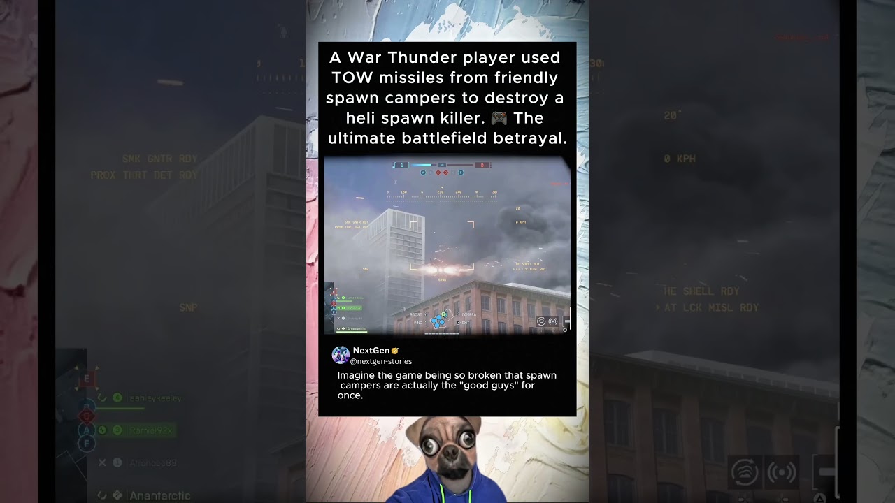 War Thunder Player Uses Enemy Spawn Campers to Destroy Heli Spawn Killer #battlefield6