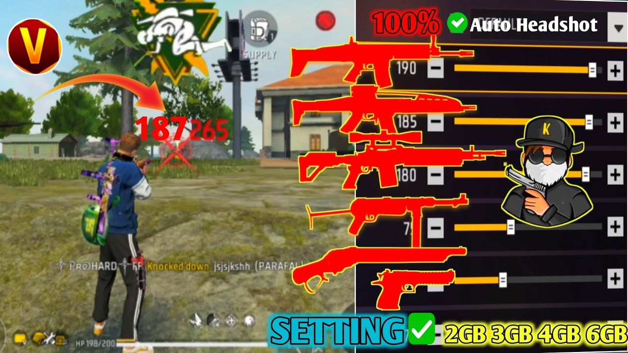 Free Fire 🔥 Perfect Headshot Sensitivity Setting | One -Tap Headshot Trick |