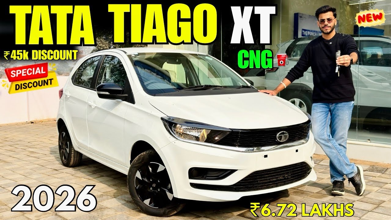 Tata Tiago XT CNG 2026 Model Detailed Review ✅ Tata Tiago XT CNG New On Road Price & Features 🔥