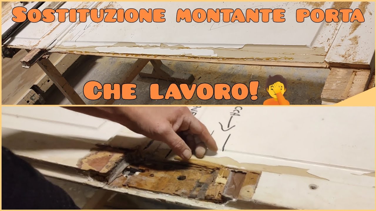 Sostituzione del montante di una porta in massello