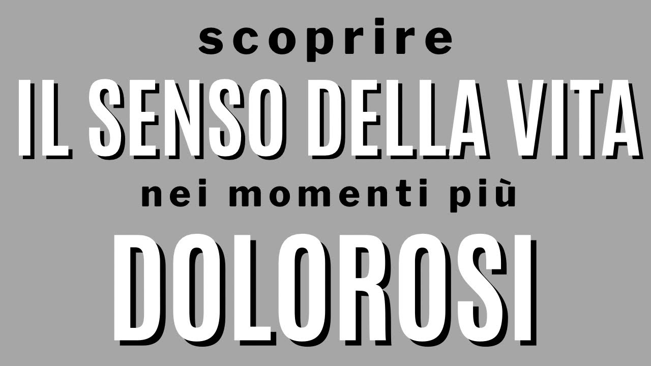 Nel dolore scopriamo la nostra forza interiore