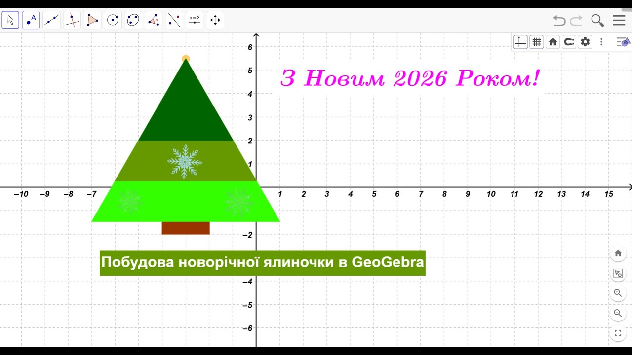 Новорічна ялинка в GeoGebra.Гомотетія. 