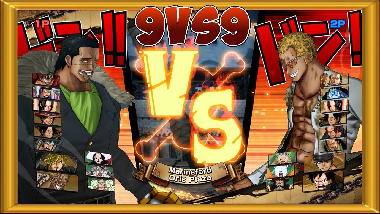 One Piece Burning Blood | 2 Players Gameplay - 9 VS 9 | ALL RANDOM #95