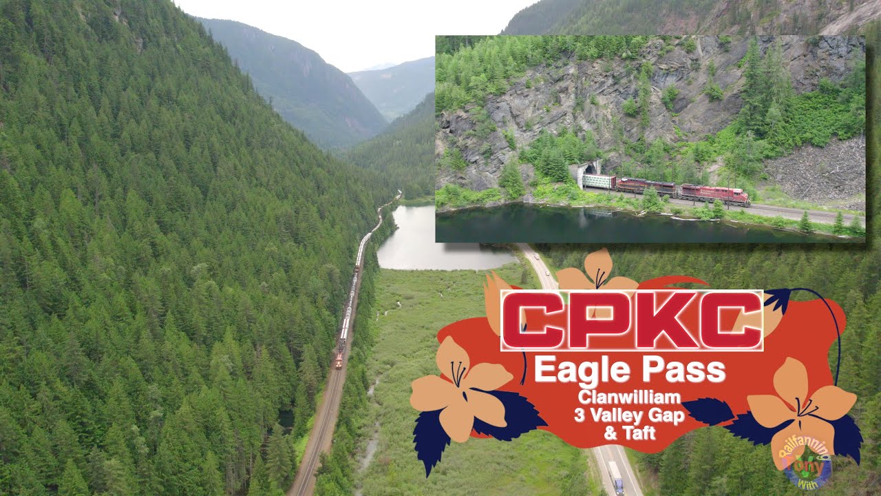 CPKC Eagle Pass with tunnels, lakes and mountains