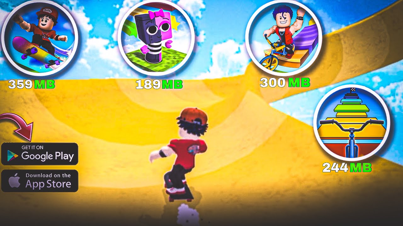 Easy Parkour Only Skateboard 🆚 Bike Minigames🆚 Lava Mad Race Craft🆚 Bike Jump Up Master Challenge 