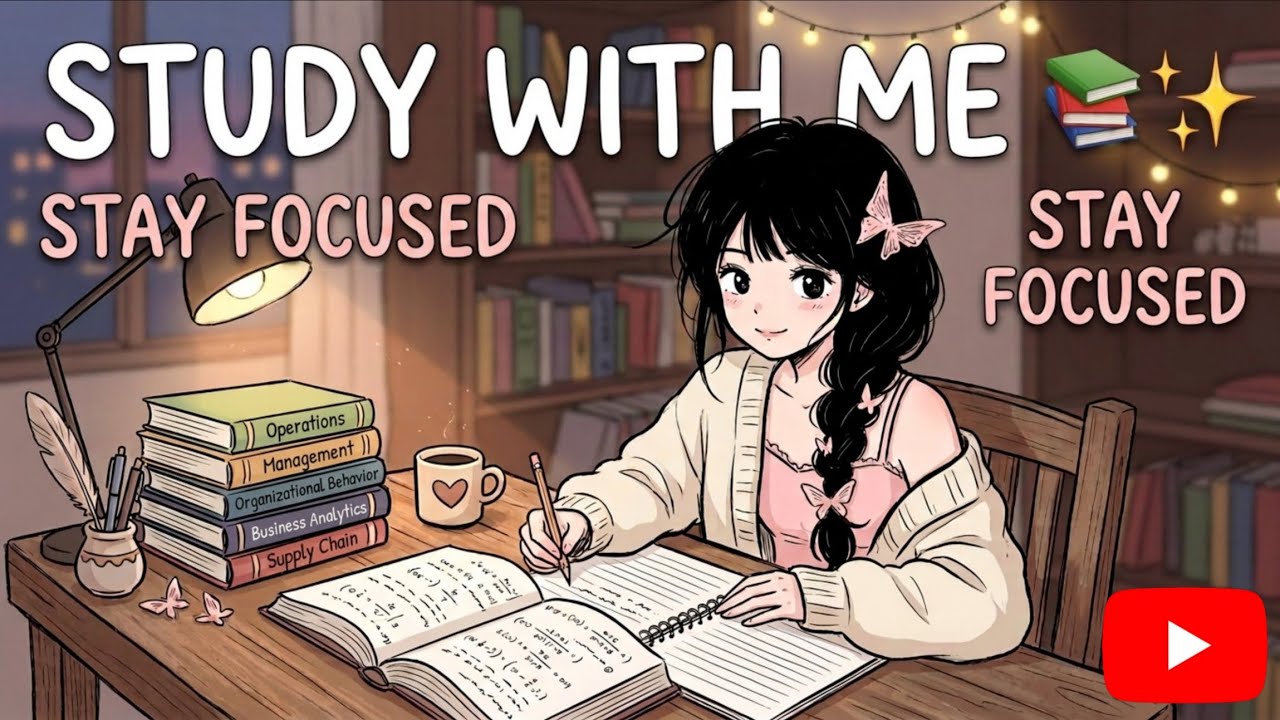 STUDY WITH ME 1hr | Background noise, no music | ASMR | motivation 