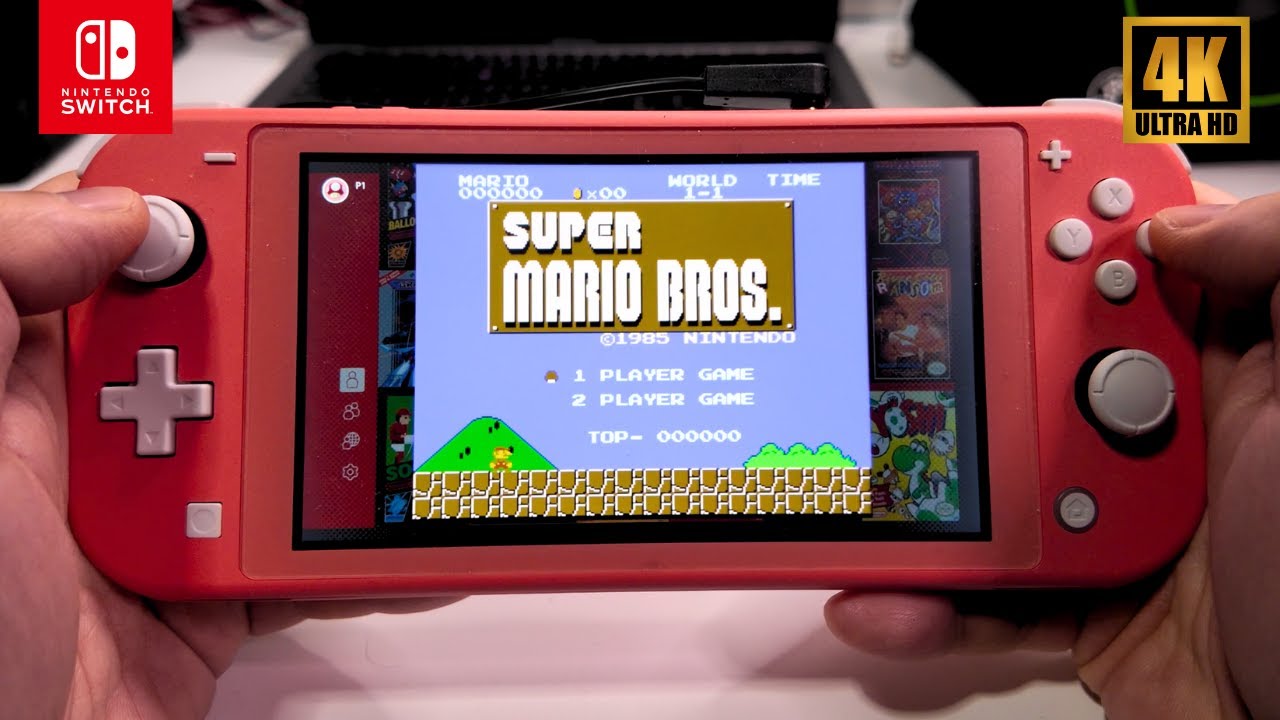 Playing Super Mario Bros on Nintendo Switch Lite (Classic NES Game)