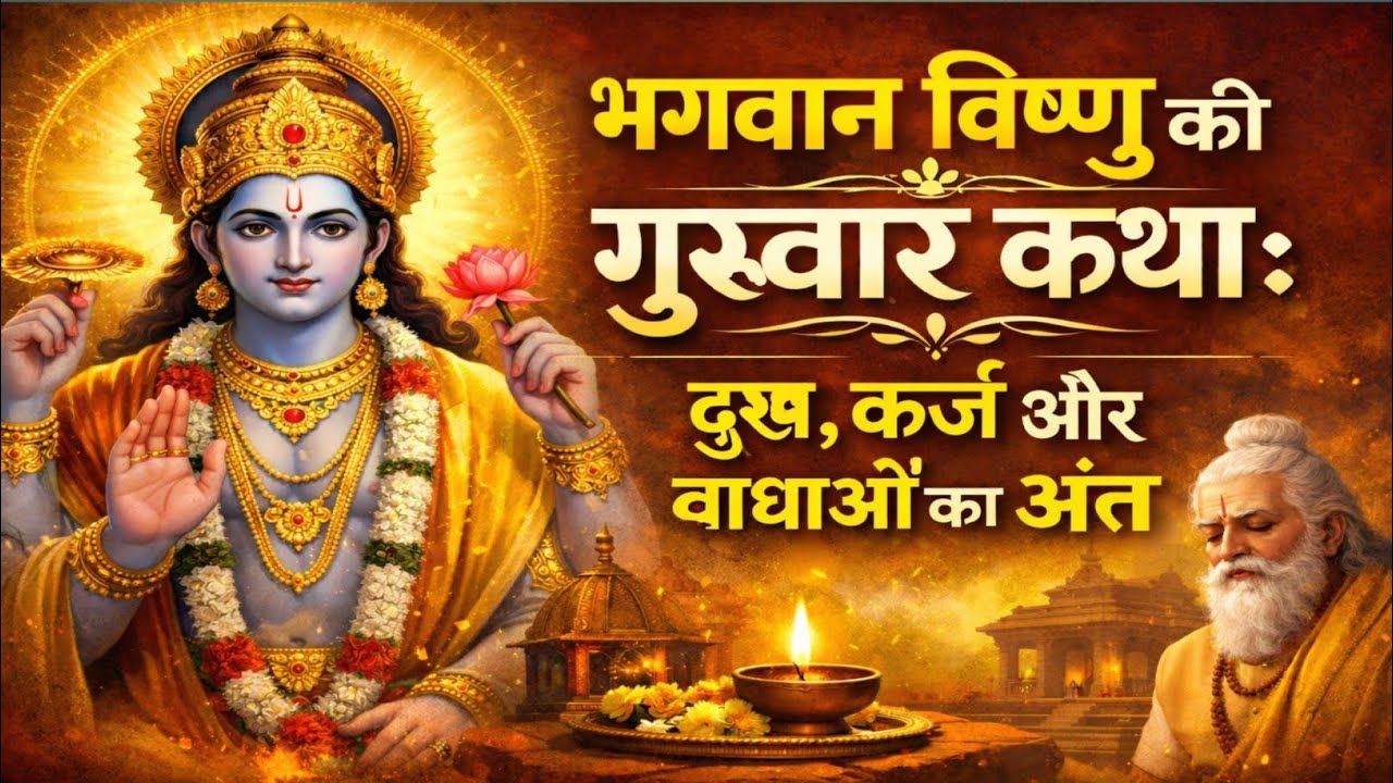 Budhvaar katha।। भगवान विष्णु की गुरुवार कथा: दुख, कर्ज और बाधाओं का अंत