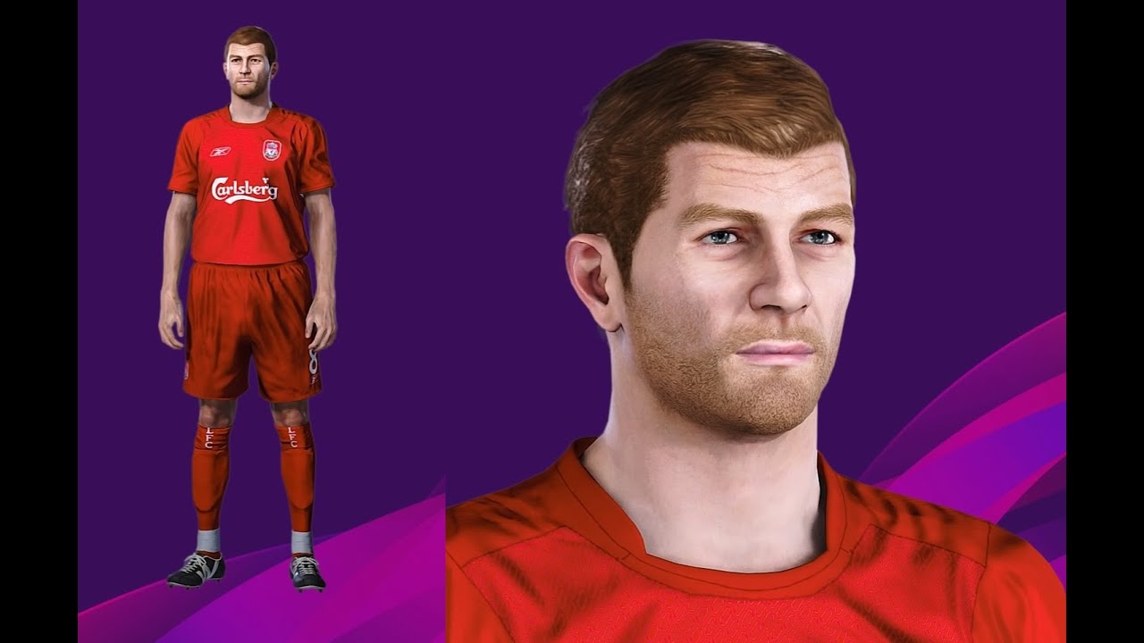 Steven Gerrard PES 2021 and PES 2020 [PS4] face