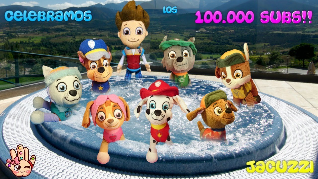 ESPECIAL 100.000 Suscriptores! La Patrulla Canina lo Celebra en el Jacuzzi!