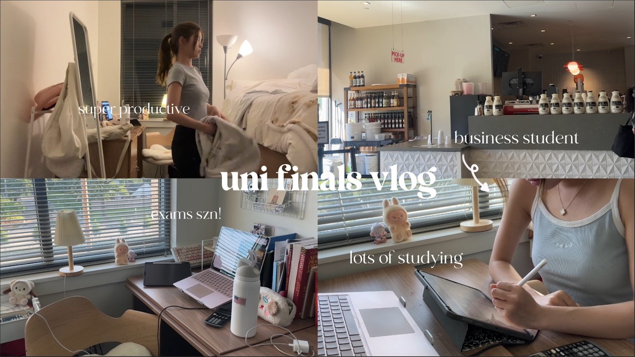 UNI FINALS VLOG | cramming for exams, lots of studying, coping with stress