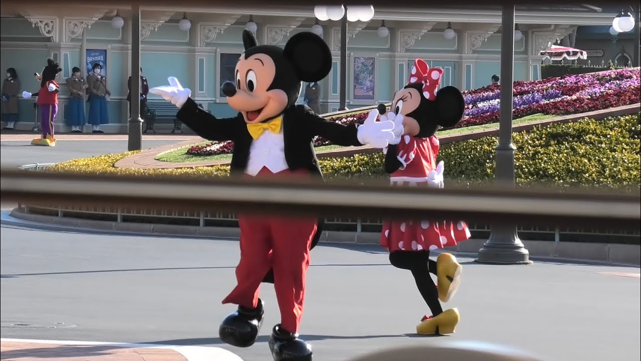 開園前グリーティング 東京ディズニーランド 2023.02.28 Tokyo Disney land メインエントランスの記録 ミッキー ミニー ドナルド デイジー マックス登場！！