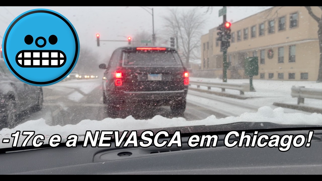 Chegou a  17c e alerta de Nevasca! Chicago esta congelando!