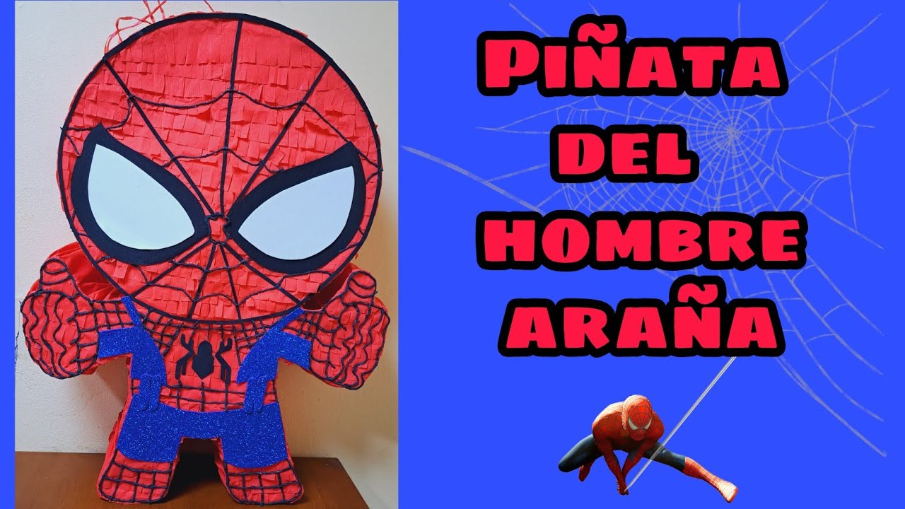 COMO HACER UNA PIÑATA DEL HOMBRE ARAÑA spiderman  #piñatadespiderman #piñataspersonalizadas #pinata