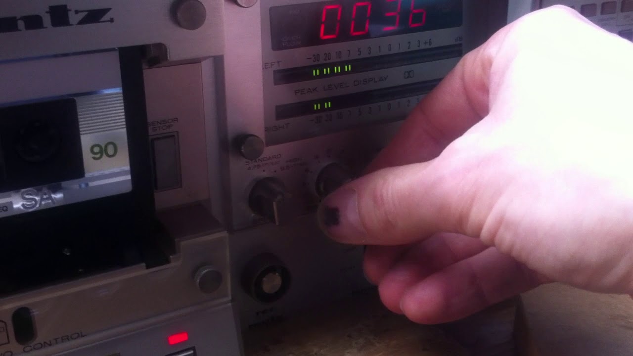 Bias adjustment on a two head cassettedeck